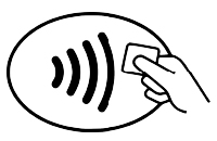 black and white smart pay icon symbol